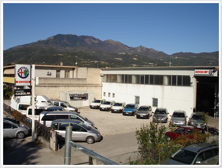 Parco macchine di Schio dell'autonoleggio Cazzola